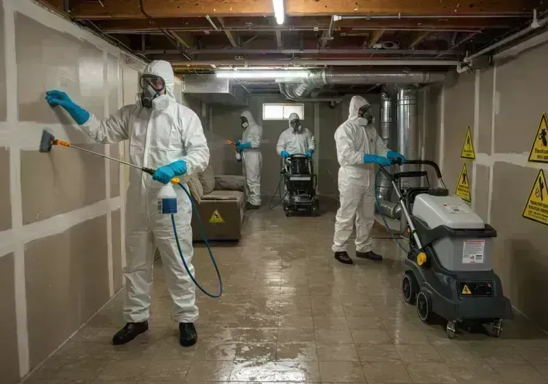 Basement Moisture Removal and Structural Drying process in Homeland Park, SC